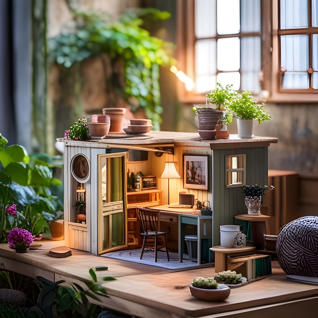 Miniature Dollhouse Scenes Filled with Wonder and Magic