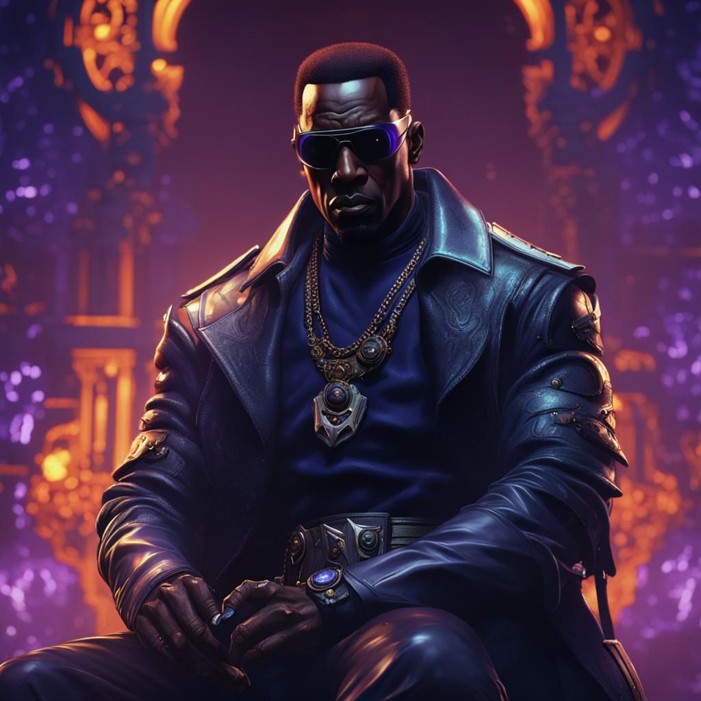 Blade in Dark Fantasy, Detailed Digital Painting