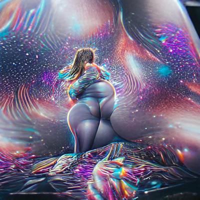 Astral Cosmic Illustration in Mixed Media