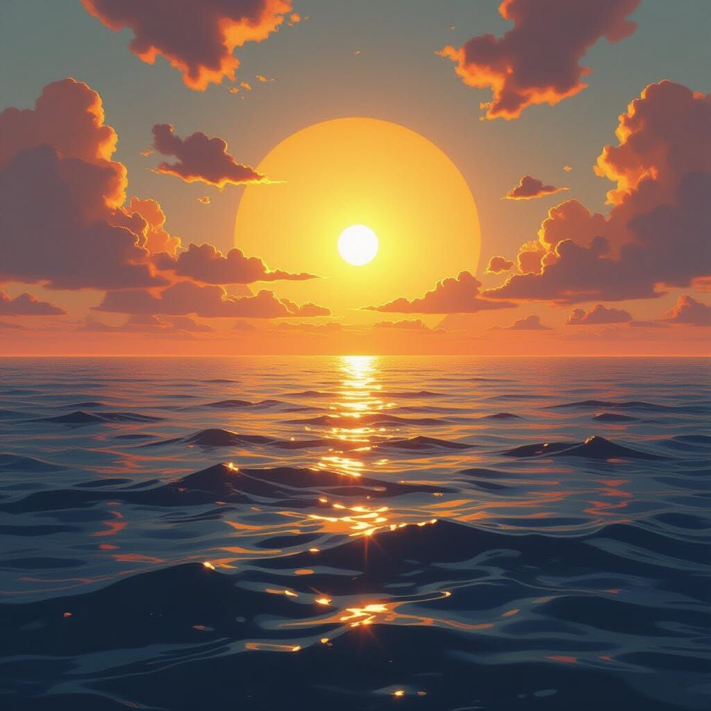 Earth From Sun: A Digital Space Art Piece