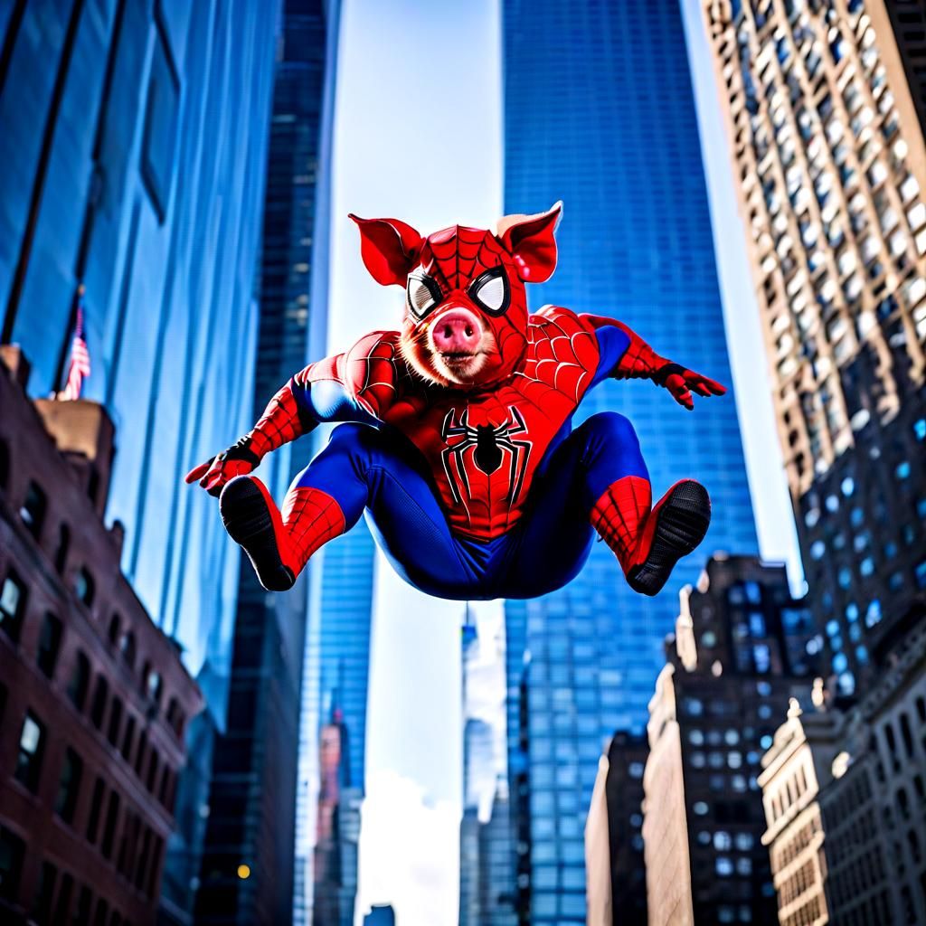 Spider-Pig, Spider-Pig, does whatever a Spider-Pig does