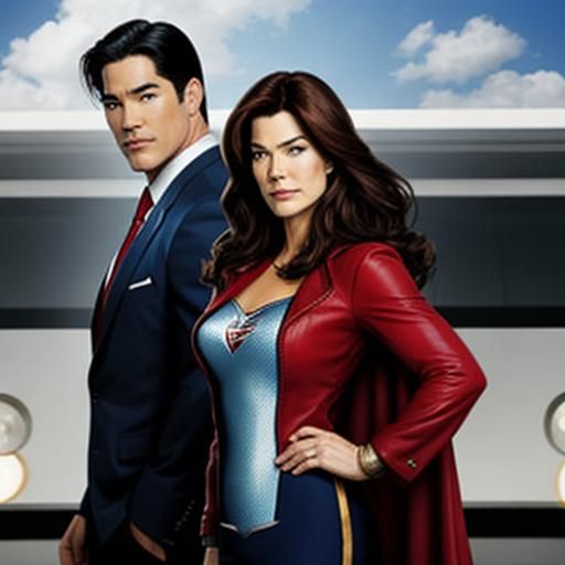 Dean Cain as Superman and Terri Hatcher as Lois Lane