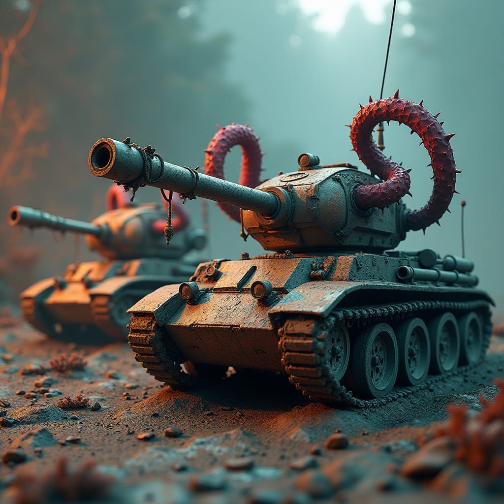 High-Fantasy Tanks Unleash Organic Tentacles in Unreal Engin...