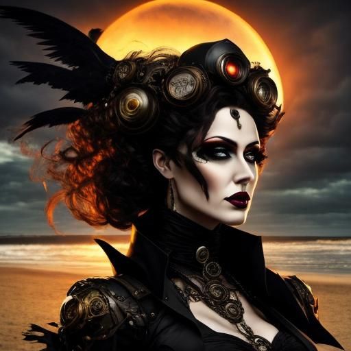 Steampunk Vampire's Final Sunset