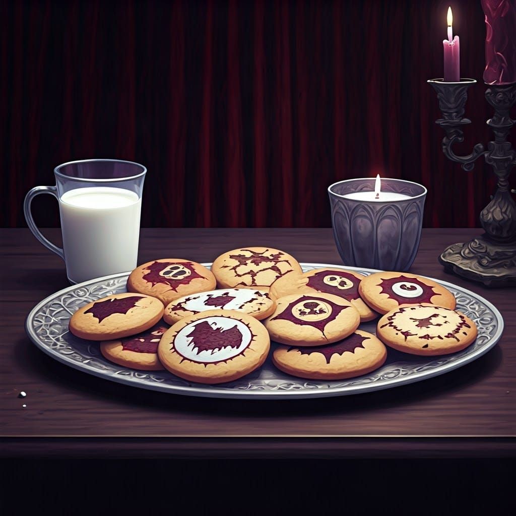 Vampire Cookies on Gothic Platter: Anime Style