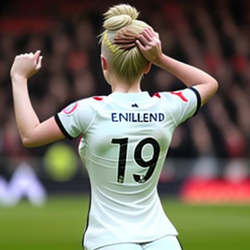 England Women's Footballer in Action