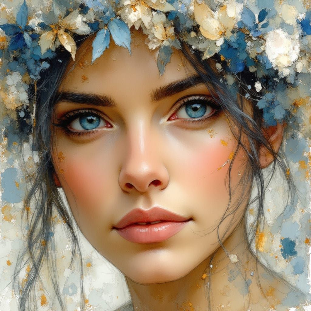 Elegant Princess Portrait in Oil with Dry Brush