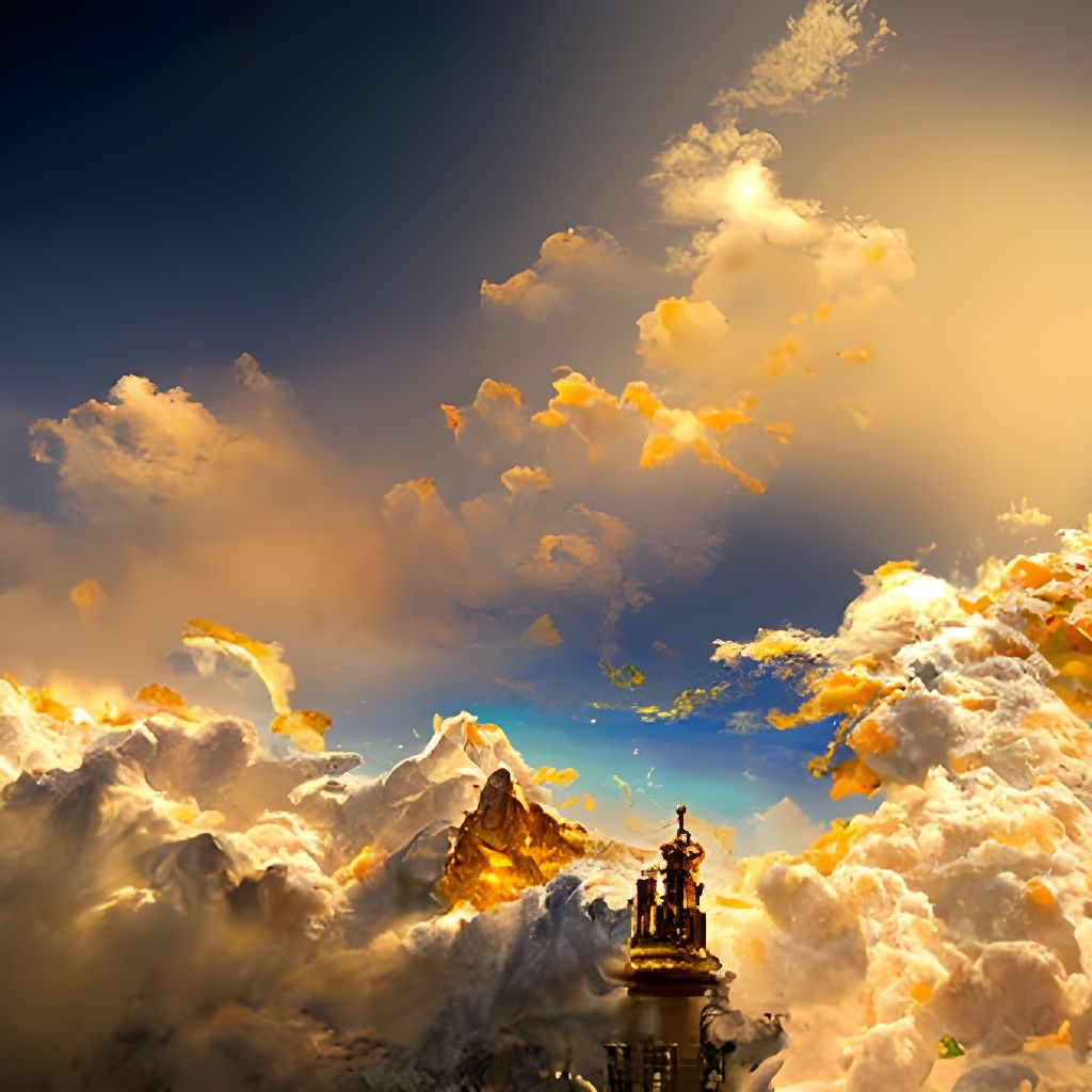 Majestic Stairway to Heaven in Golden Light