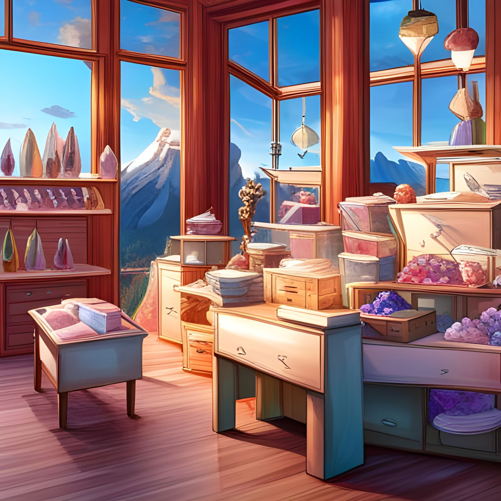 Crystal Shop on a Sunny Day
