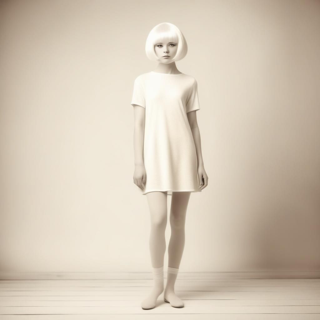 16th Century Woman in Sepia Photography Style