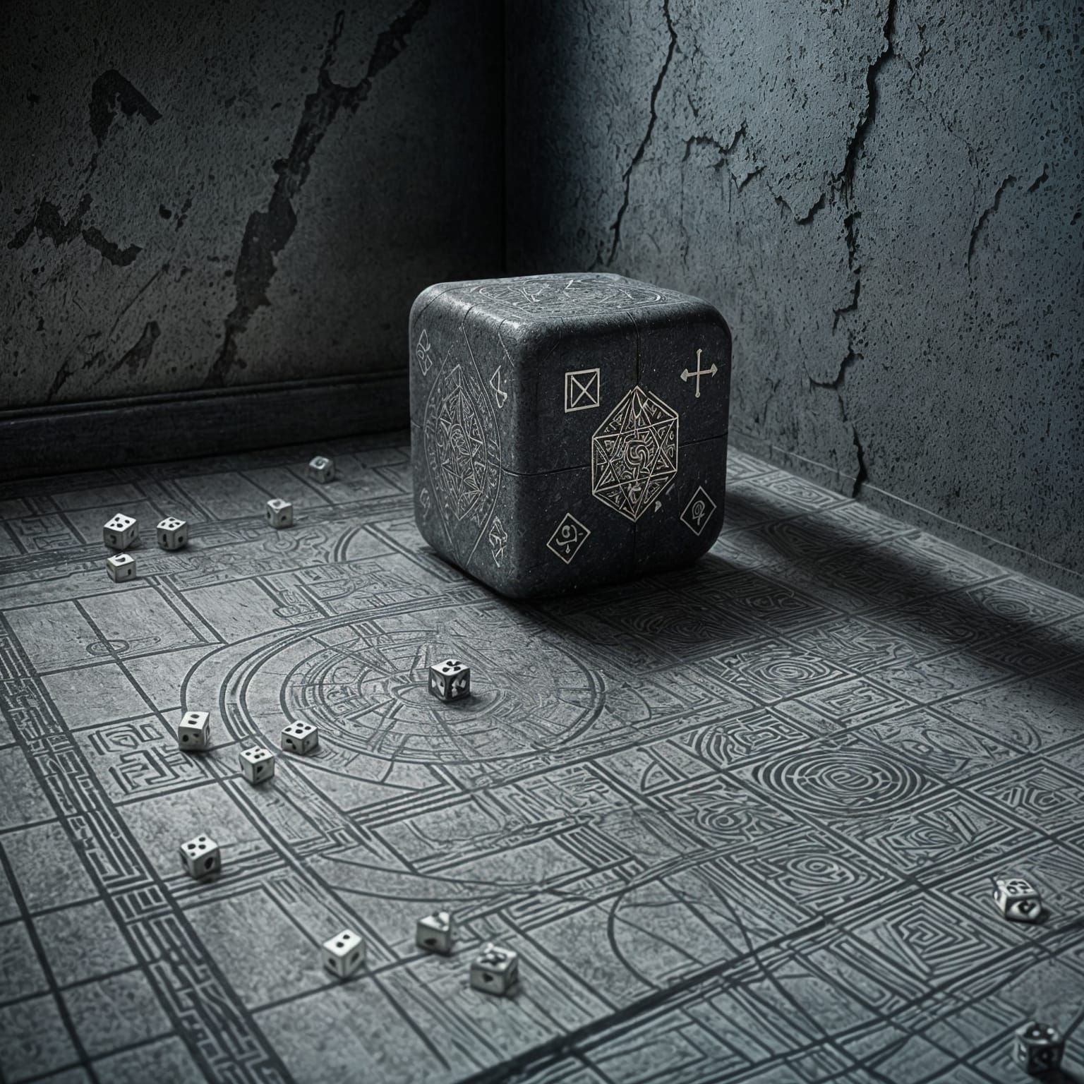 Surreal Dice in a Maze of Unpredictable Reality