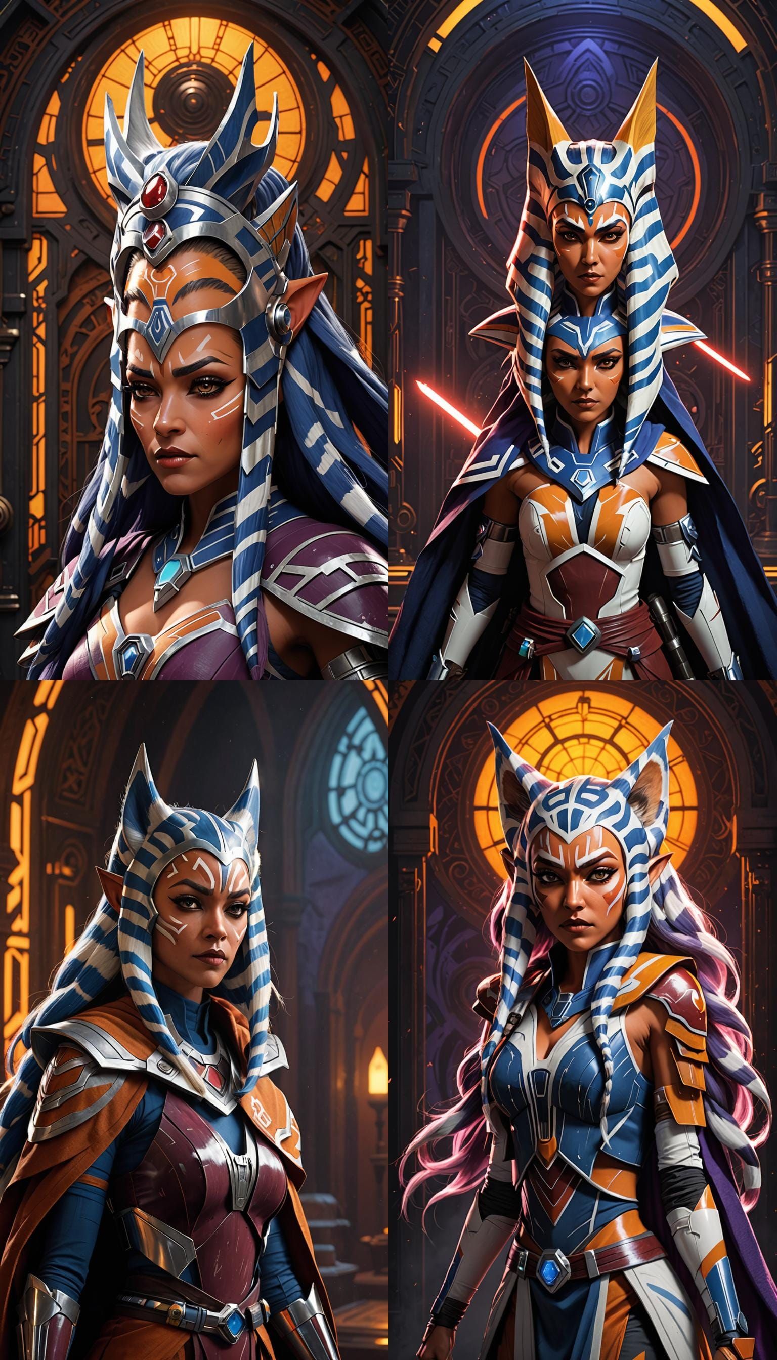 Vampire Ahsoka in Dark Fantasy Style