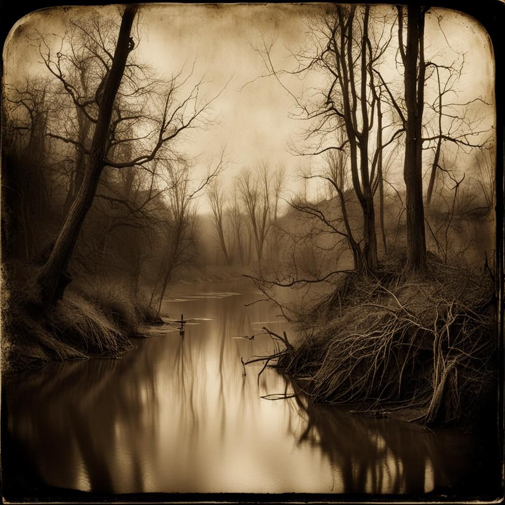 Haunting Sepia-Toned Image in Wet Plate Style