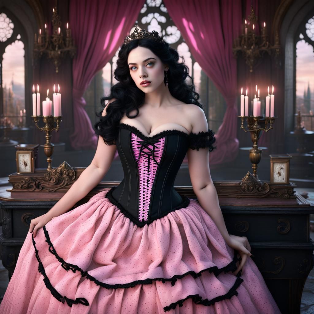 Gothic Fairytale Aurora in Detailed Matte Painting