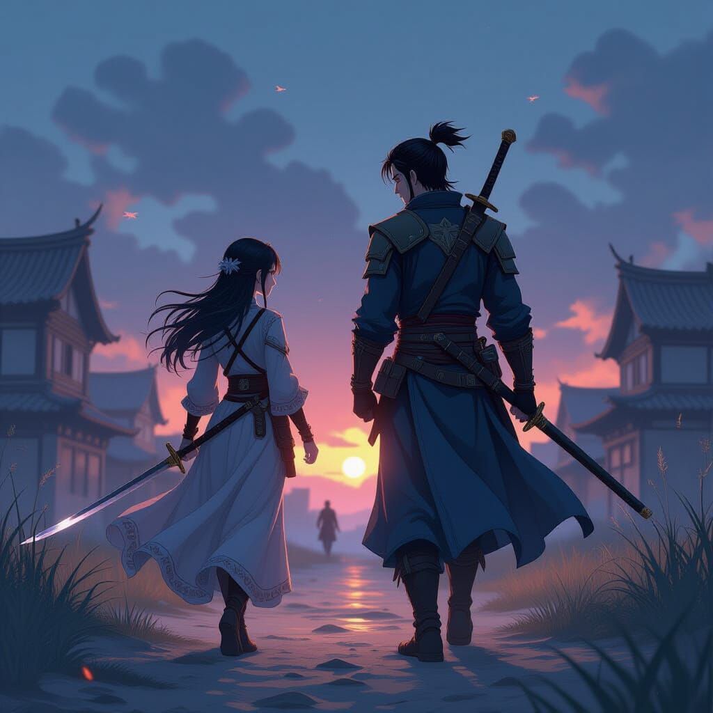 Swordsman and Heroine Wander War-Torn Lands