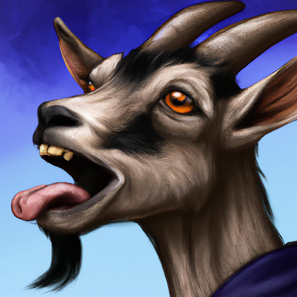 Funny Goat Meme: Cute Champion Art