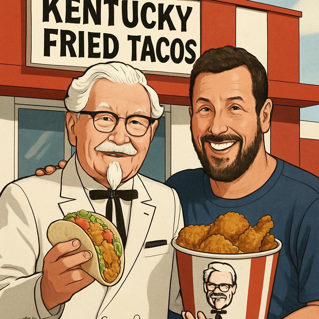 Kentucky Fried Tacos with Colonel Sanders and Sandler
