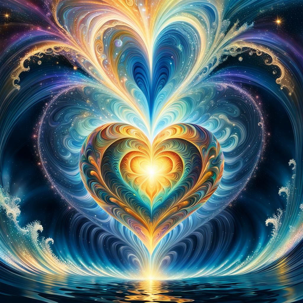 Cosmic Heart Astral Entity in Digital Painting