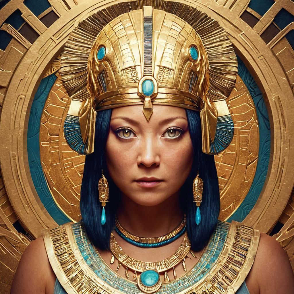 Cleopatra Portrait in Art Nouveau Style