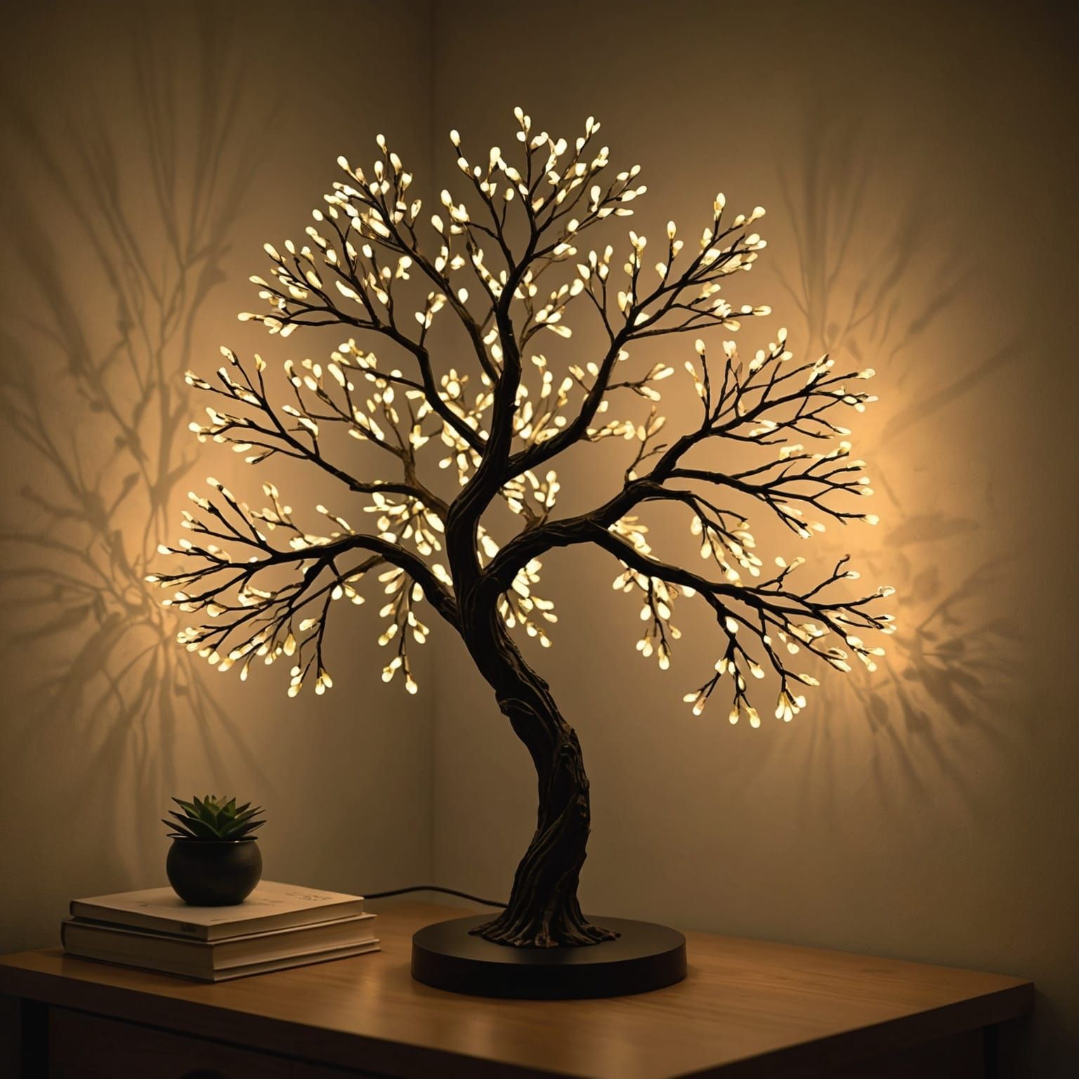 Tree Lamp with Glowing Branches