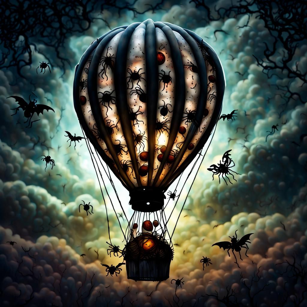 Creepy Crawly Halloween Hot Air Balloon
