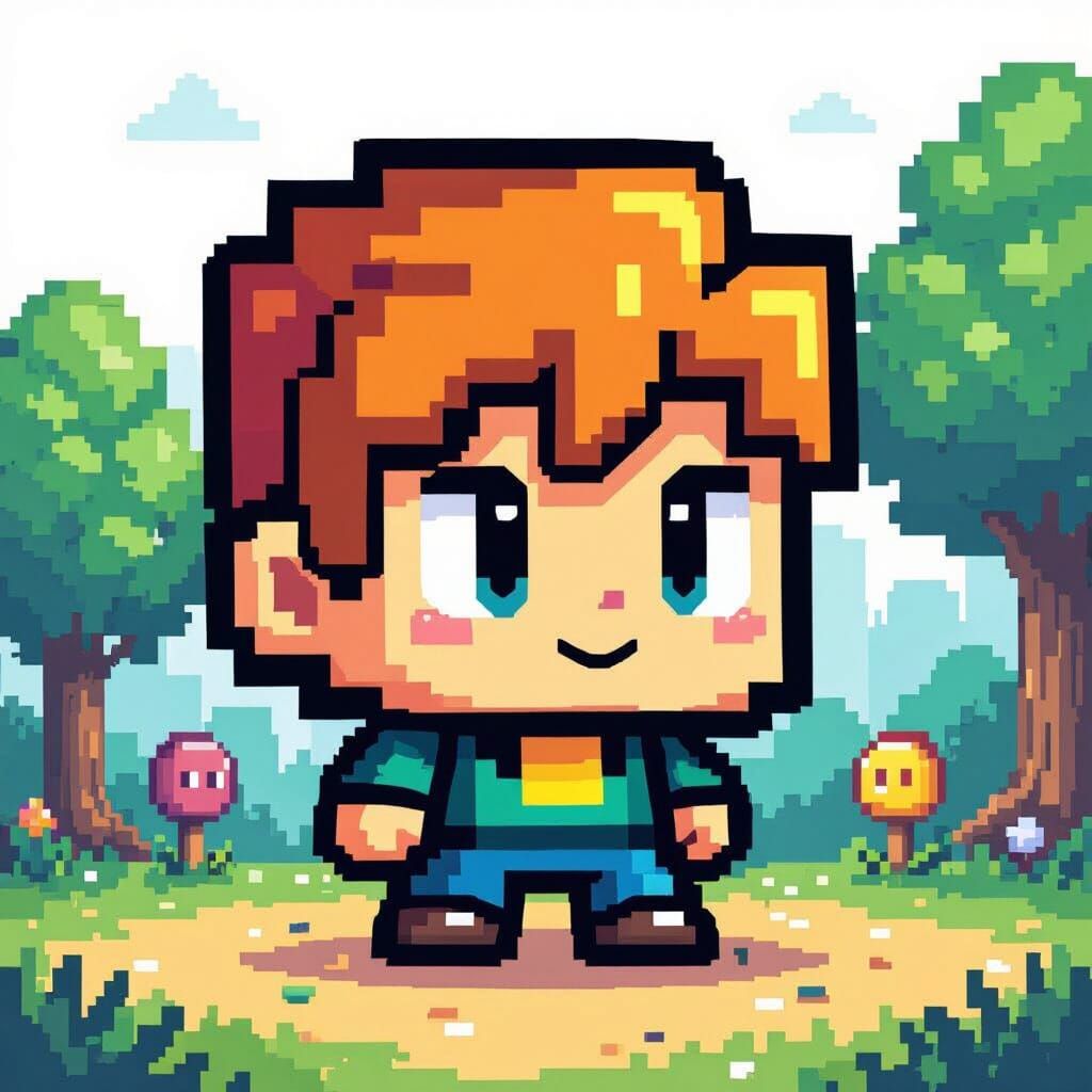 Vibrant Pixel Art Inspired by Retro Games