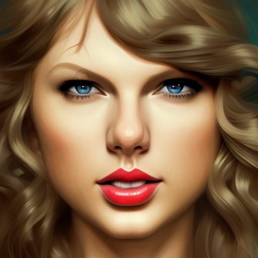 Taylor Swift Portrait in Art Nouveau Style