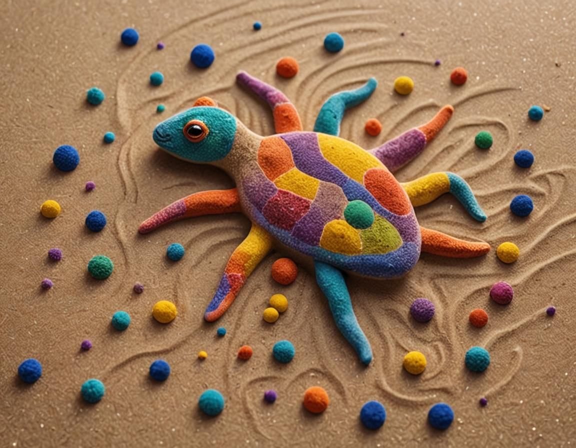 Shiny Sand Animal: Bio Art Experimentation