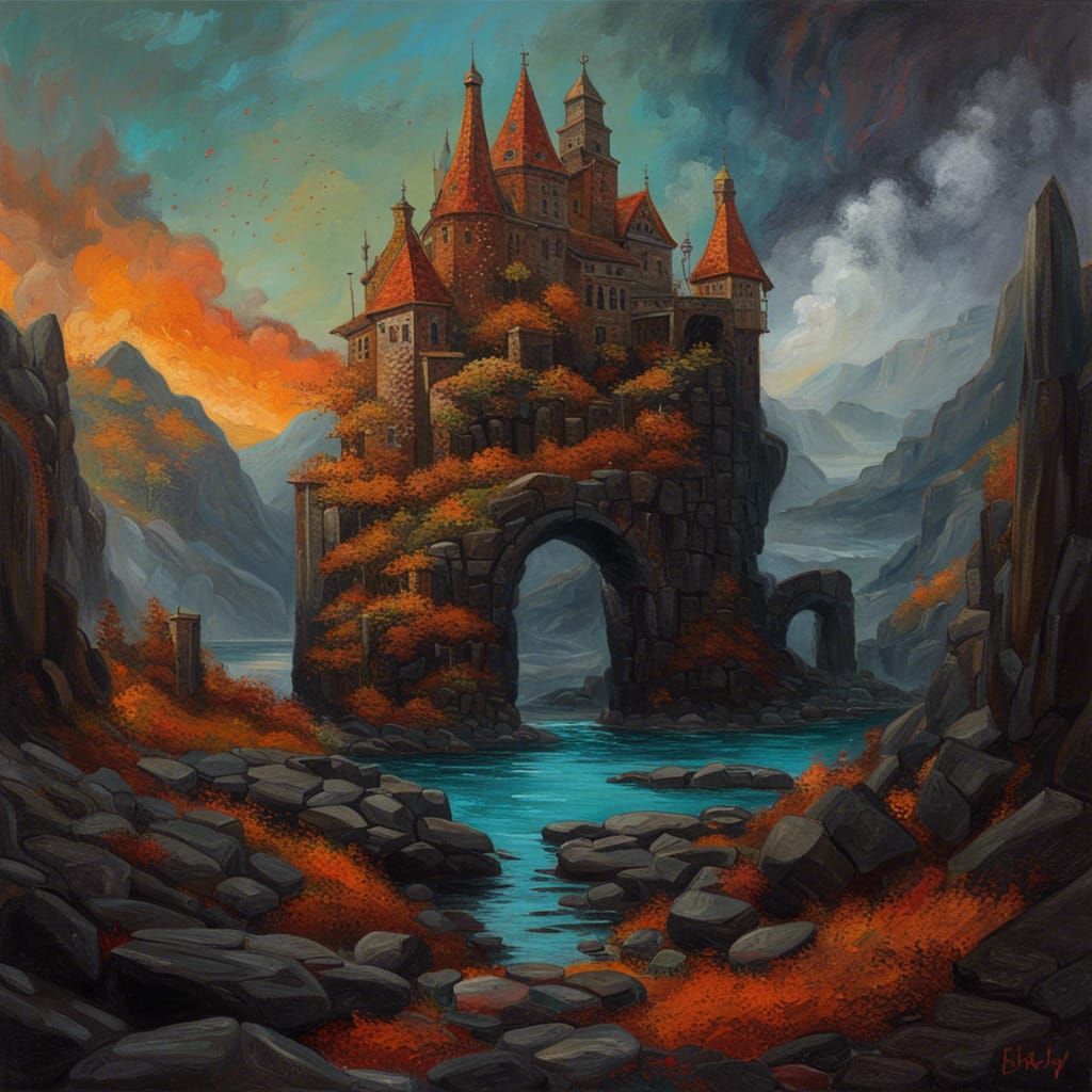 Detailed Oil Painting of Björnskygge