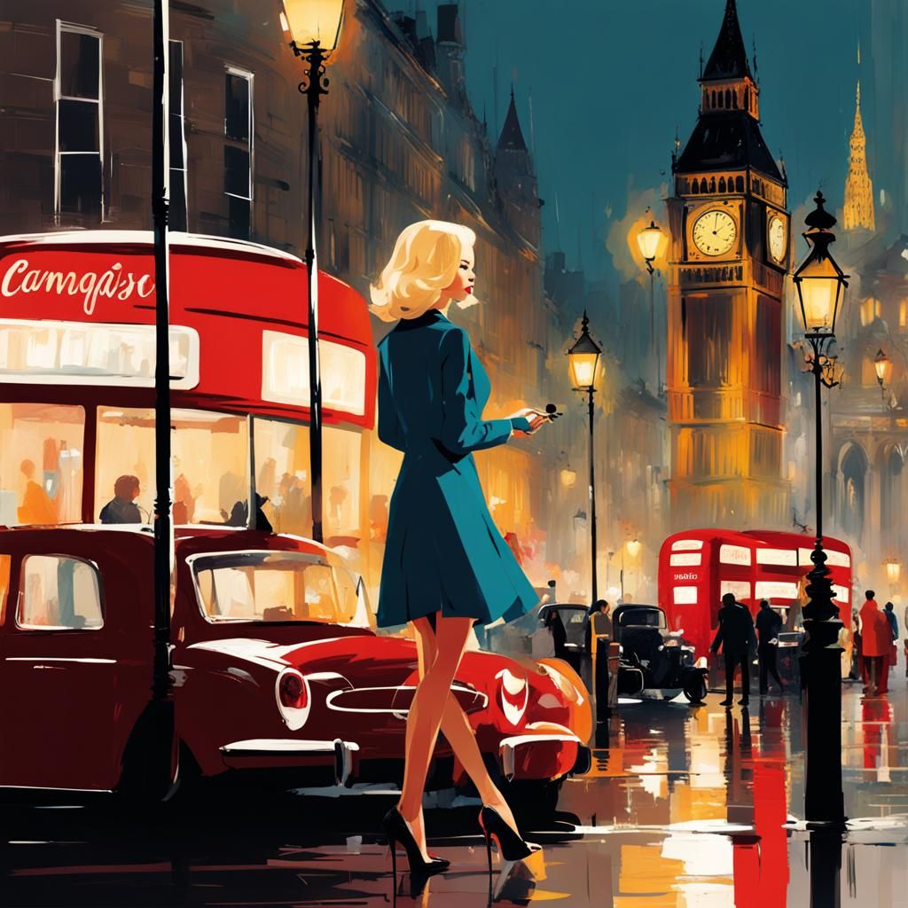 Marilyn Monroe in London as Digital Art