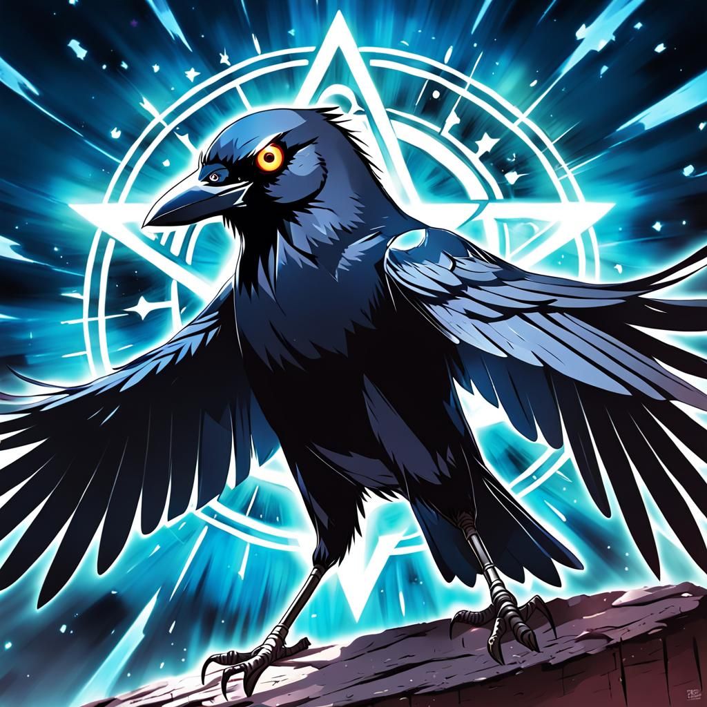Magical Crow Eye: Anime Style Illusion
