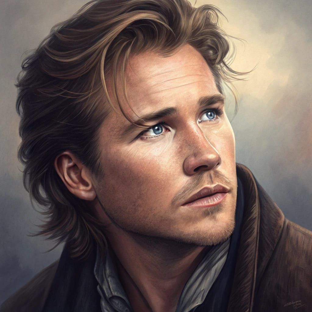 Celebrity Portrait in a Muted Color Palette