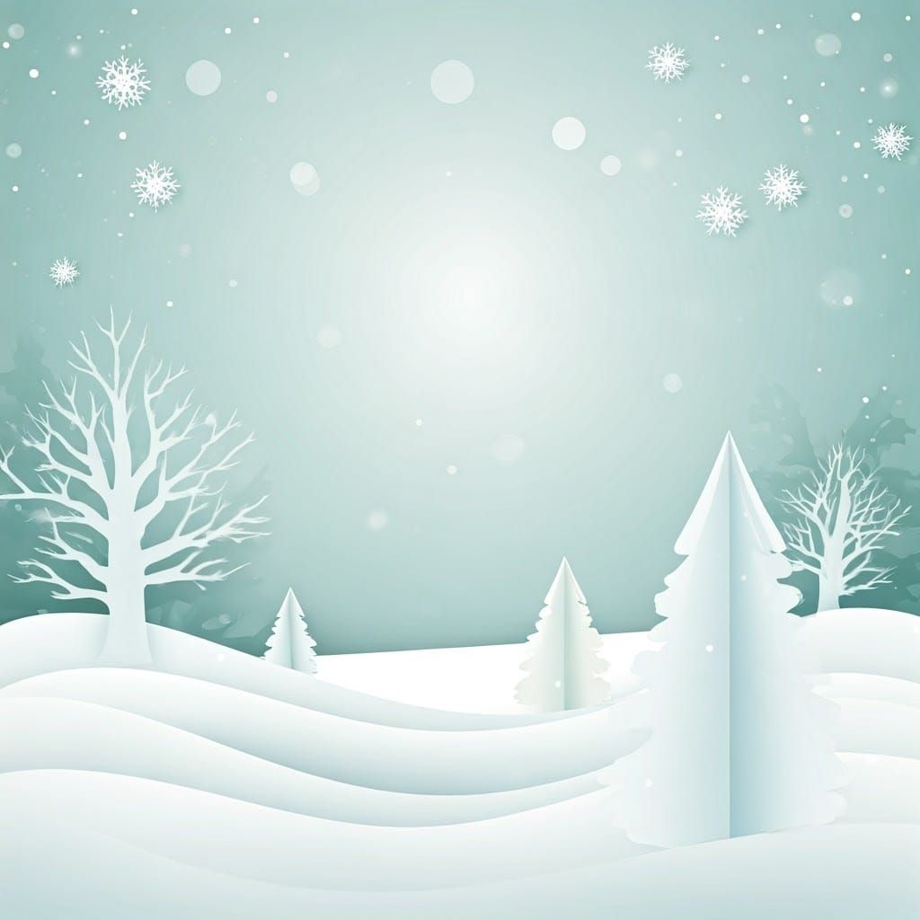 Origami Winter Wonderland in Dreamy Soft Focus