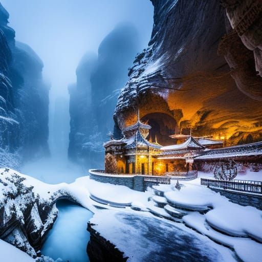 Snow Cave: Epic Cinematic Digital Matte Painting