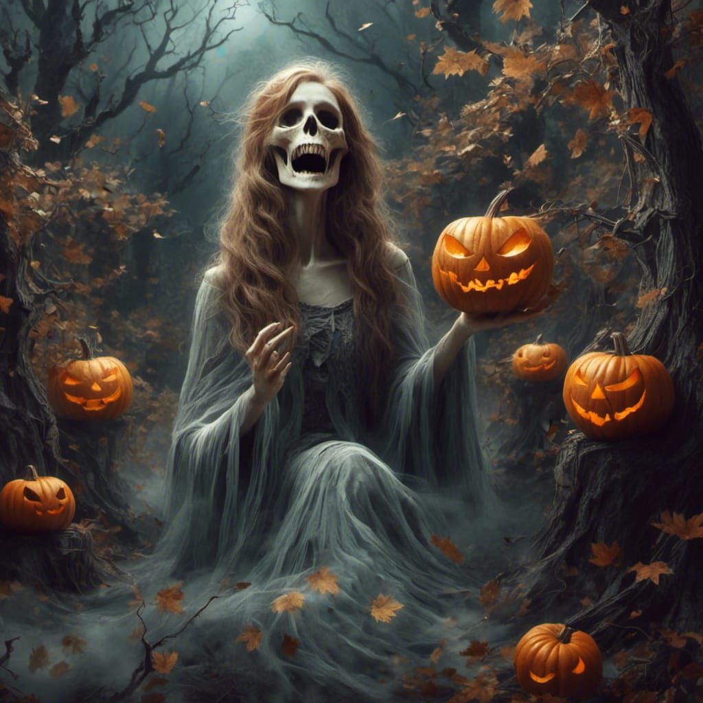 Spooky Halloween Horror Scene