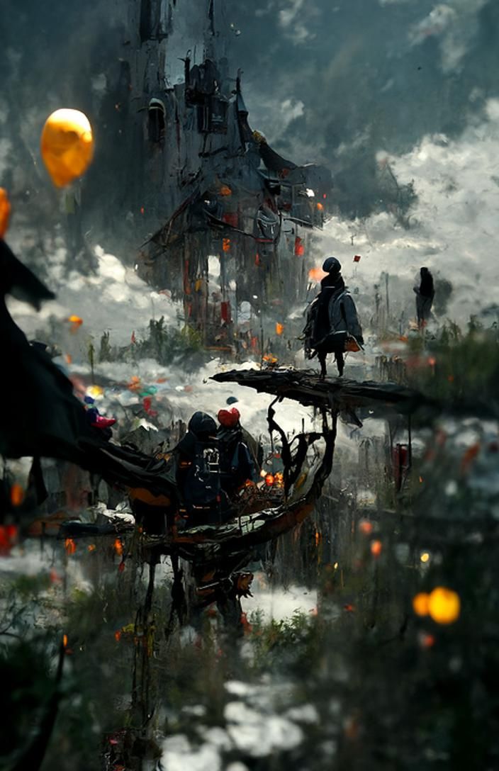 Sci-Fi Fantasy Landscape in Digital Painting Style