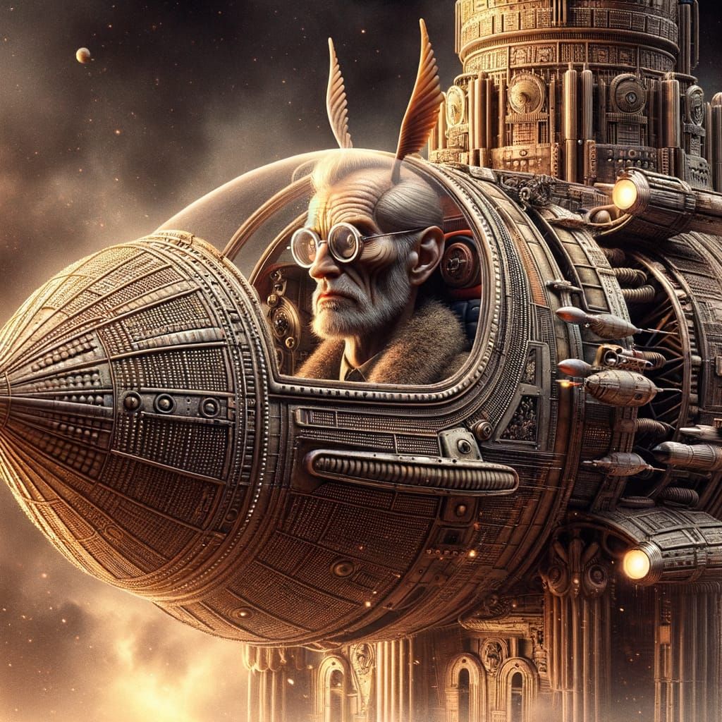 Retro Rocket Launch with Horned Pilot