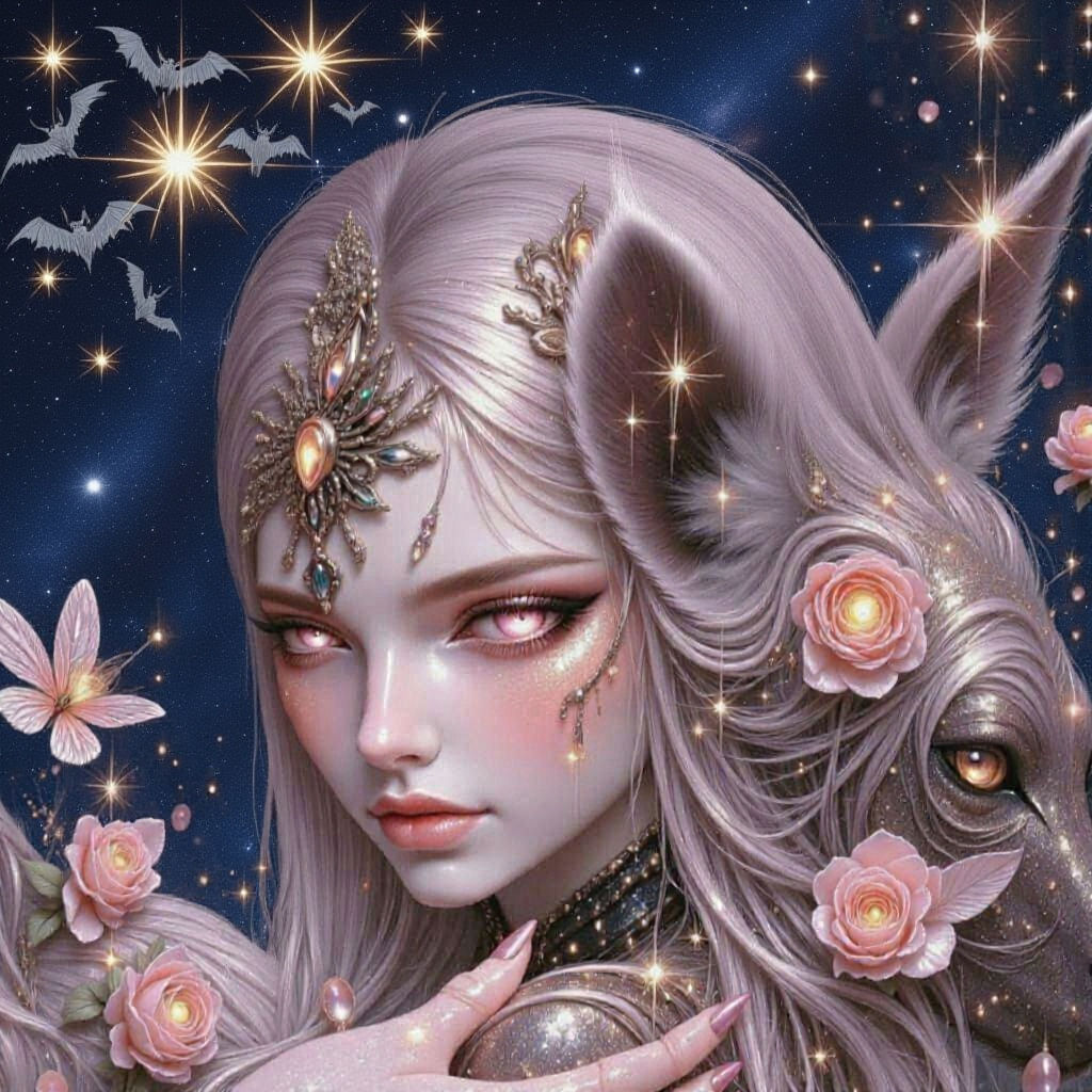 Hyperrealistic Portrait with Celestial Glow and Fantasy Aura