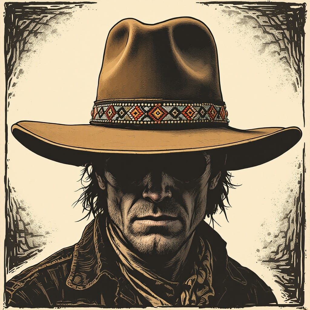 Woodcut of 1970s Antihero Billie Jack