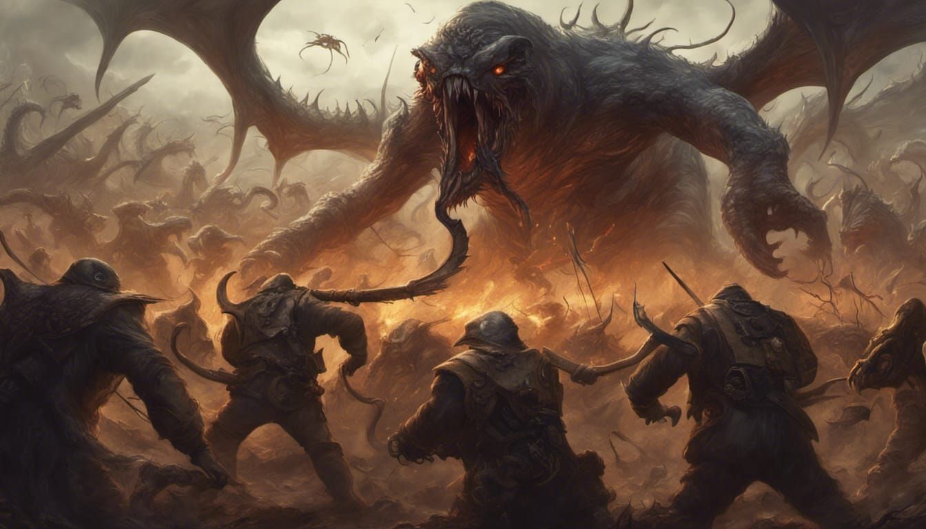 Hunters Fight Monsters in Eldritch Horror Style