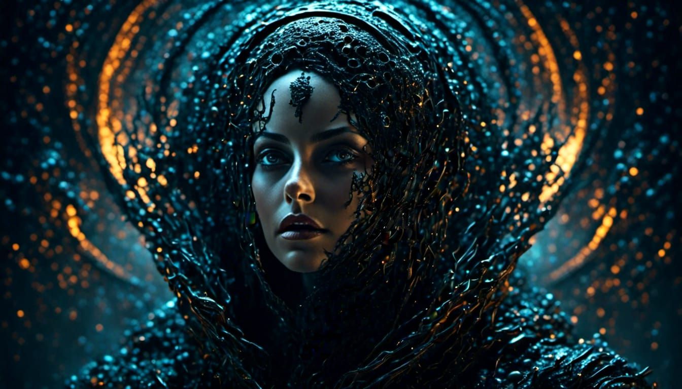 Eerie Ghost in Space: A Sci-Fi Vision