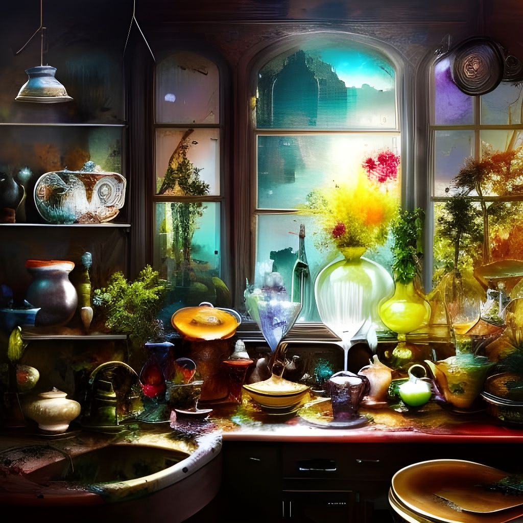 Everyday life. Untidy kitchen