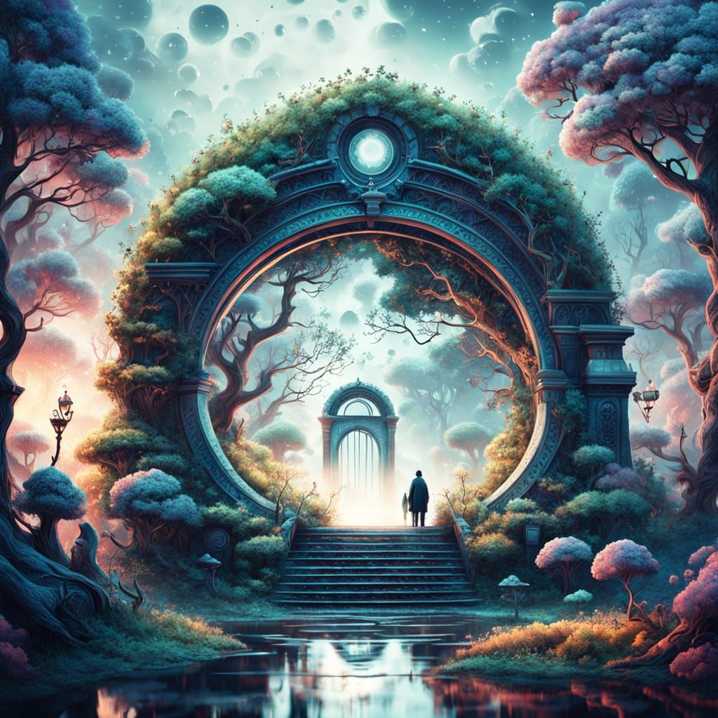 Ethereal Dreamscapes in Cyberpunk Style