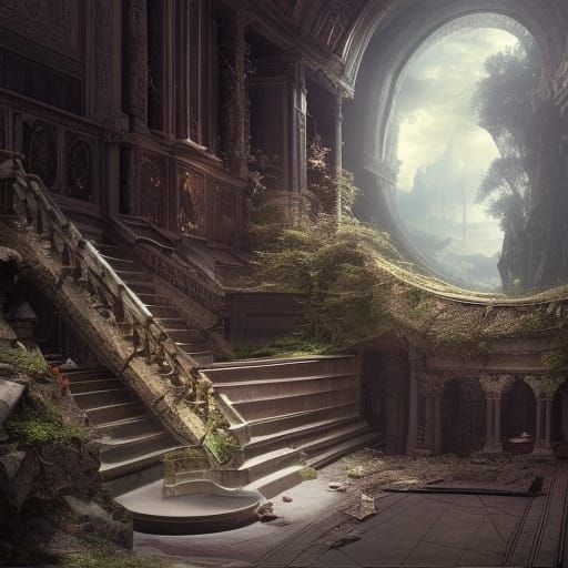 Abandoned Liminal Space in Digital Matte Painting