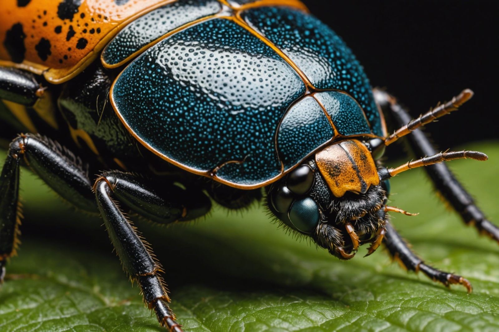 Detailed Ultra-Macro Photograph of a Beetle