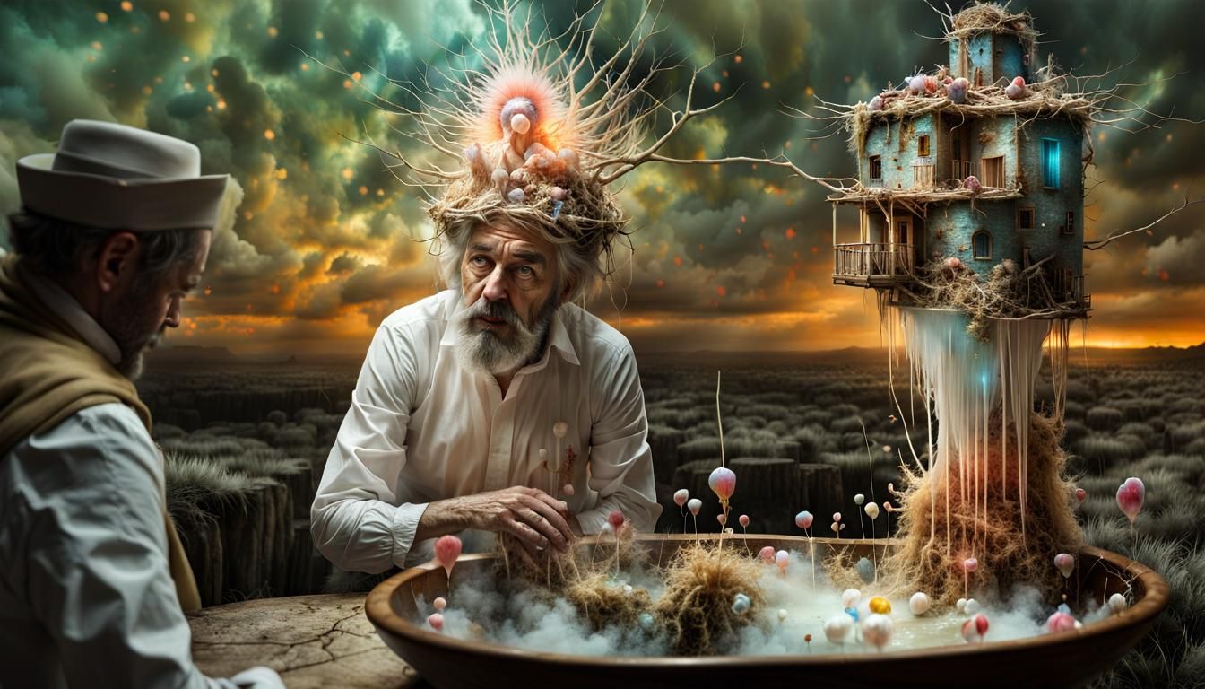 Magical Surreal Biological Dreamscape in Photorealistic Styl...