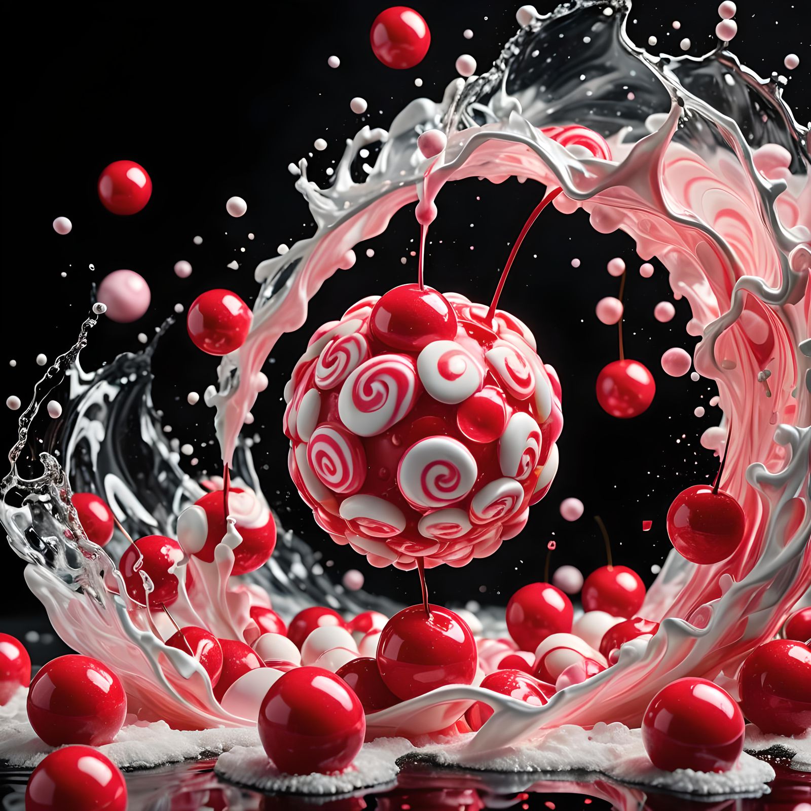 Oops Splash Of Homemade Cherry Bonbons.