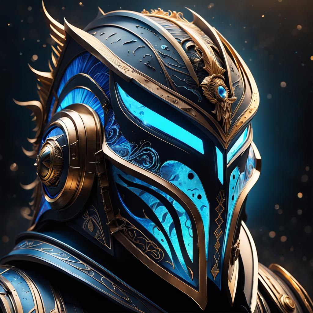 Bioluminescent Helmet: A Digital Matte Painting