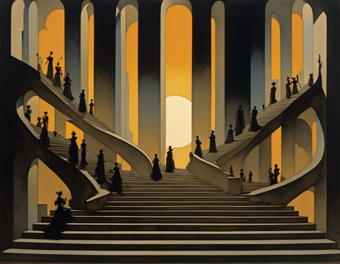 Dystopian Robot City: Stairway to Nowhere