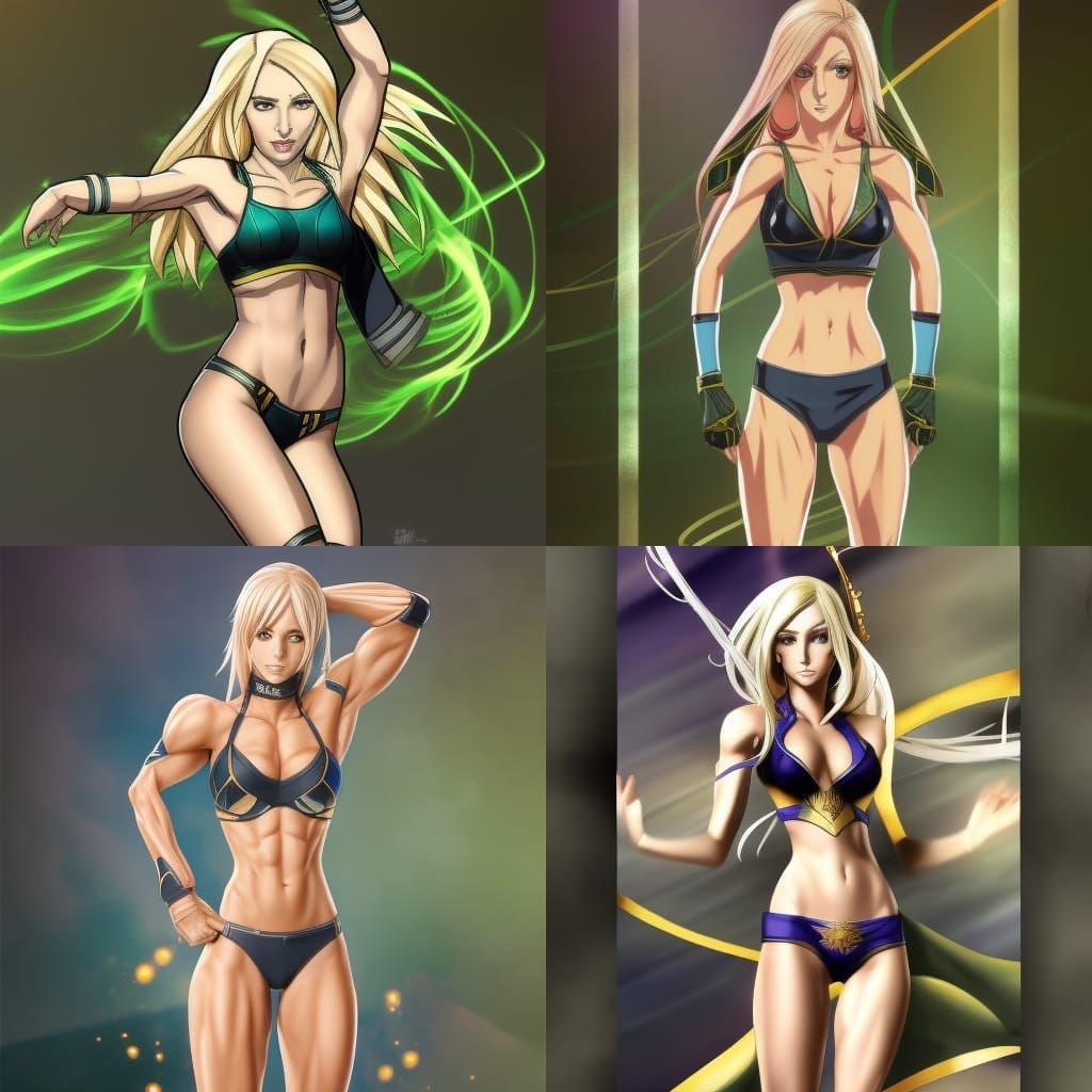 Anime Style Charlotte Flair Character Design